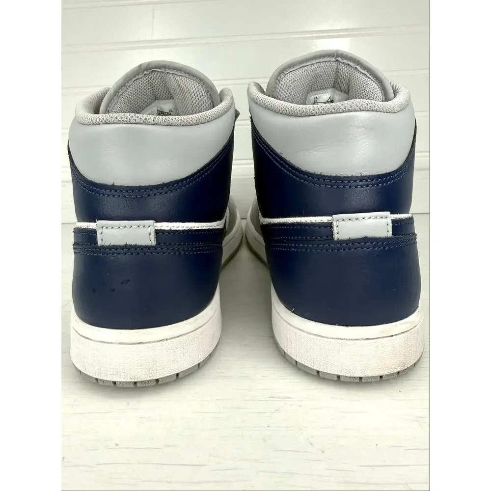 Nike Air Jordan 1 Mid Wolf Grey Midnight Navy DQ8426-104 Men’s Size 11